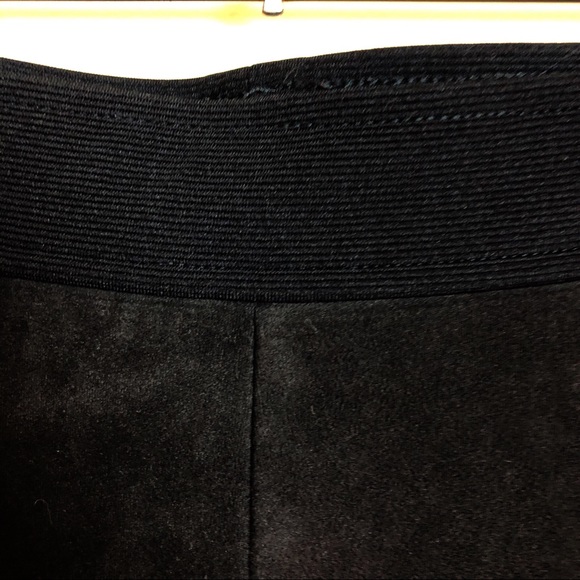 H&M Thick Black Ribbed Leggings Faux Suede - Picture 4 of 7